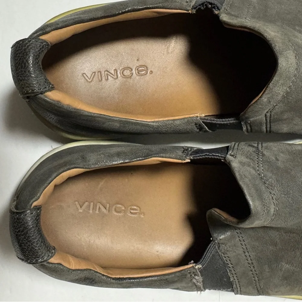Vince Soren Nubuck Leather Slip-on Shoes